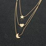Star moon Love necklace