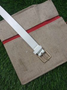 Fashionable Leather Belt [White] - Image 7