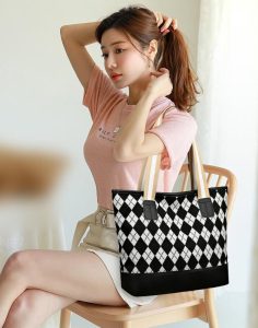 Versatile canvas bag (Black diamond) - Image 3