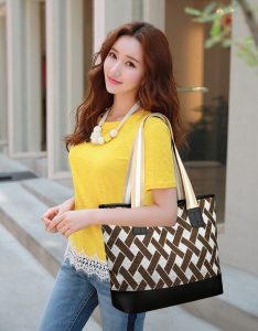 Versatile canvas bag (Brown braid) - Image 2