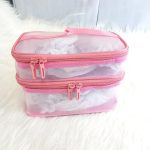 Mesh cosmetic bag (Pink) - Image 5