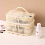 Mesh cosmetic bag (White) - Image 4