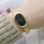 Bamboo strap china watch (Gold-Black)