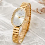 Bamboo strap china watch (Gold-White) - Image 3