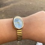 Bamboo strap china watch (Gold-White) - Image 5