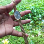 Bamboo strap china watch (Gold-White) - Image 6