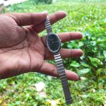 Bamboo strap china watch (Silver-Black) - Image 4