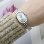Bamboo strap china watch (Silver-White)
