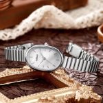 Bamboo strap china watch (Silver-White) - Image 3