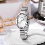 Bamboo strap china watch (Silver-White) - Image 2