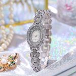 New diamond bracelet watch (Silver)