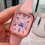 Rectangular fashion watch (Pink) - Image 2