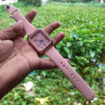 Rectangular fashion watch (Pink) - Image 5