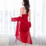 Lace Milian nightdress (Red Maroon) - Image 2