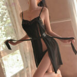 Flower Love Sea nightdress (Black)