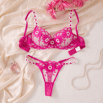 Flower lace bikini set