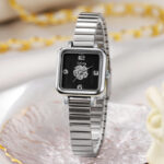 Retro Camellia watch [Silver Black] - Image 3