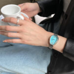 Snake head watch [Silver Blue]