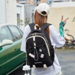 Cute forest girl backpack [Black] - Image 2