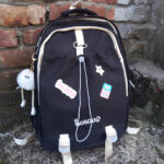 Cute forest girl backpack [Black] - Image 3