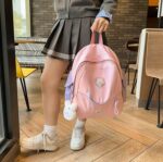 Student contrast backpack [Pink] - Image 3