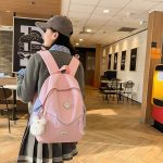 Student contrast backpack [Pink] - Image 4