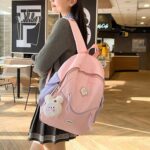 Student contrast backpack [Pink] - Image 5
