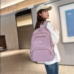 Students simple backpack [Purple] - Image 3