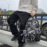 Trendy cool backpack [Black] - Image 4