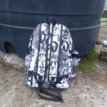 Trendy cool backpack [Black White] - Image 9