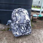 Trendy cool backpack [Black White] - Image 8