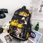 Trendy cool backpack [Black Yellow]