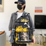 Trendy cool backpack [Black Yellow] - Image 3