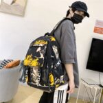 Trendy cool backpack [Black Yellow] - Image 4