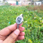 Bracelet oval shape watch [Silver Black] - Image 5