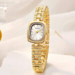 Popular Coco oval watch [Gold White]