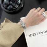 Popular Coco oval watch [Silver White] - Image 4