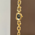 Cheese bracelet watch [Gold Black]