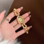 Cheese bracelet watch [Gold Gold]
