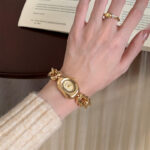 Cheese bracelet watch [Gold Gold] - Image 4