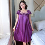 Color floral nightgown [Purple] - Image 3