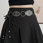 Retro ethnic style belt [Black] - Image 2