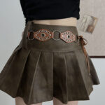 Retro ethnic style belt [Brown]
