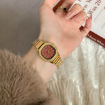 Bamboo joint women watch [Red Dial]
