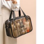 PVC double cosmetic bag [Brown] - Image 6
