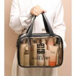 PVC double cosmetic bag [Brown] - Image 5