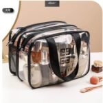 PVC double cosmetic bag [Transparent]