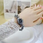 Cheese bracelet watch [Silver Black]