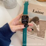 Rectangular fashion watch (Green) - Image 3