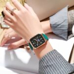 Rectangular fashion watch (Green)